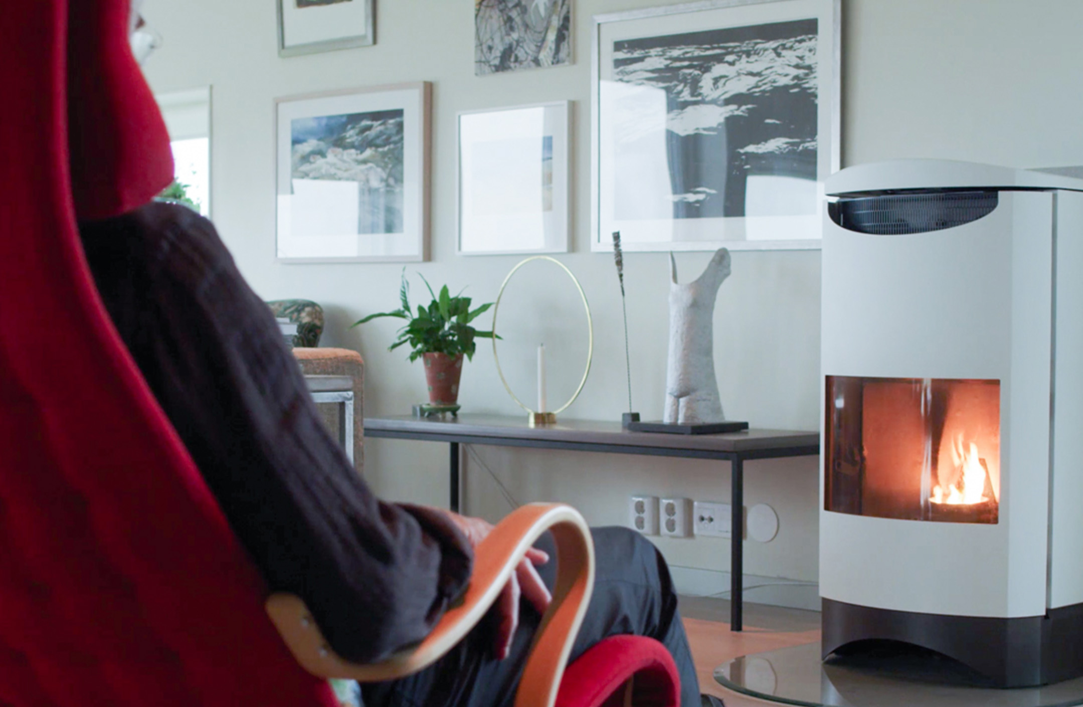 vila vid pelletskamin